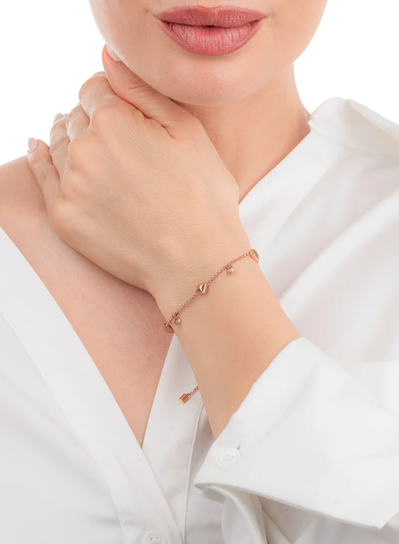 بوليس Sofya Rose Gold Stainless Steel Chain Bracelet for Women