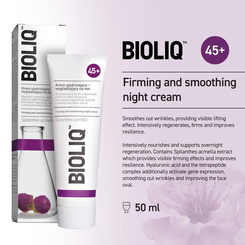 BIOLIQ كريم الليل الم firming والتنعيم 45+ - تجديد، تنعيم التجاعيد، تأثير رفع مع سبيلانثس أكميلا، حمض الهيالورونيك - 50 مل - Image 3