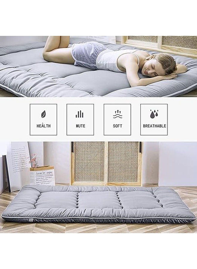 Japanese floor mattress futon mattress, soft floor mattress topper, foldable tatami futon mattress pad, dormitory mattress for boys and girls, breathable tatami sleeping floor mat  - Image 5