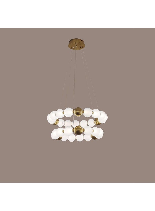 DANUBE HOME Rochelle Chandelier Metal+Acrylic D60X60Xh15 Led Antique Brass  - Image 3