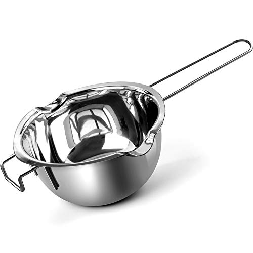 Sysmie Double Boiler Stainless Steel Pot for Melting Chocolate Candy and Candle Making 188 Steel 2 Cup Capacity 480ML