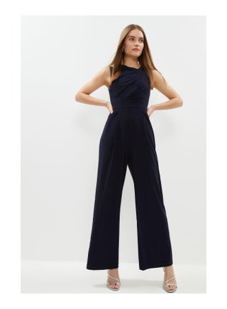 Twist Neck Detail Jumpsuit
