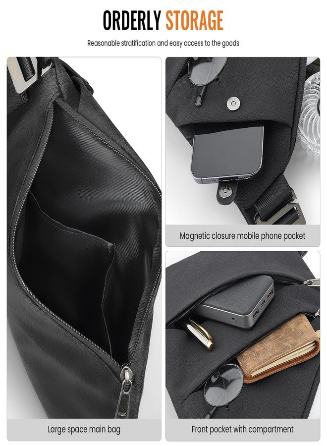 WANDER PLUS Anti Theft Crossbody Bag, Shoulder Bag Anti-theft Design for Travel, Sport, Work, Black - Image 4