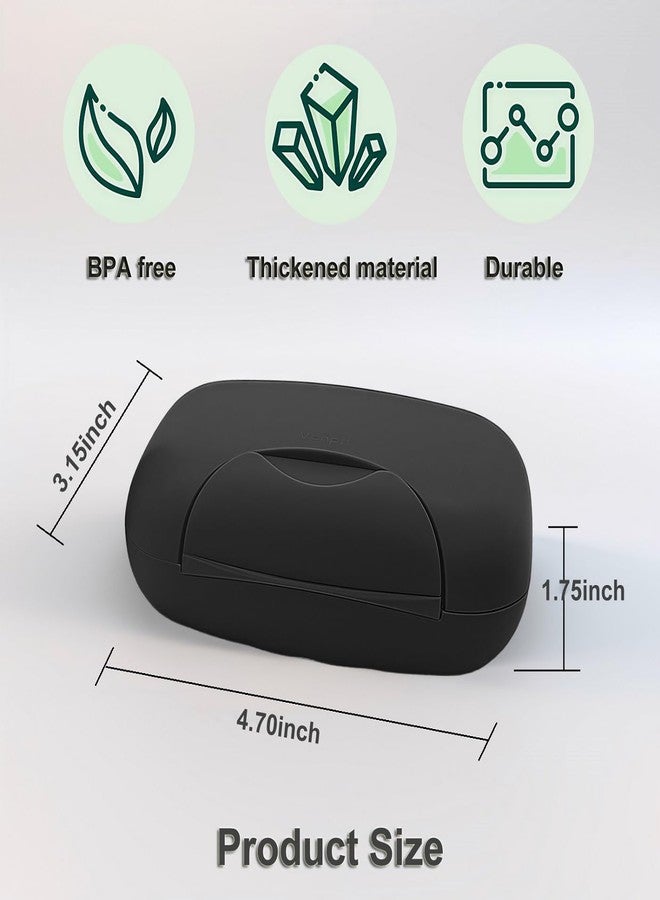 Vonpri Soap Holder Container, Portable Bar Soap Saver Scrubber Case for Bathroom and Kitchen (Black) - Image 5