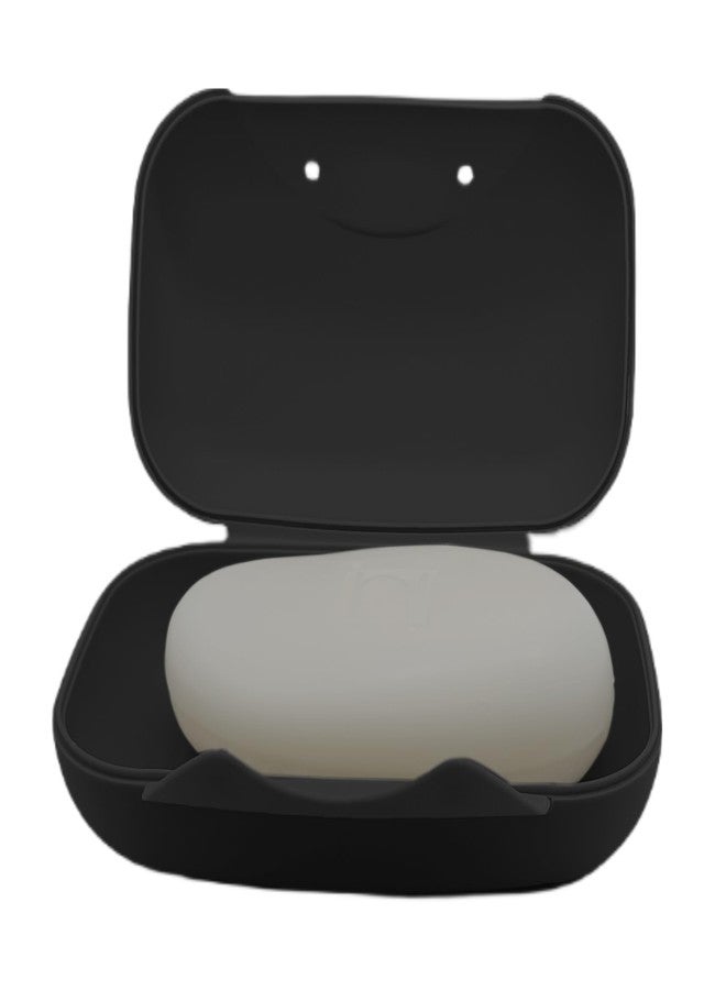Vonpri Soap Holder Container, Portable Bar Soap Saver Scrubber Case for Bathroom and Kitchen (Black) - Image 1