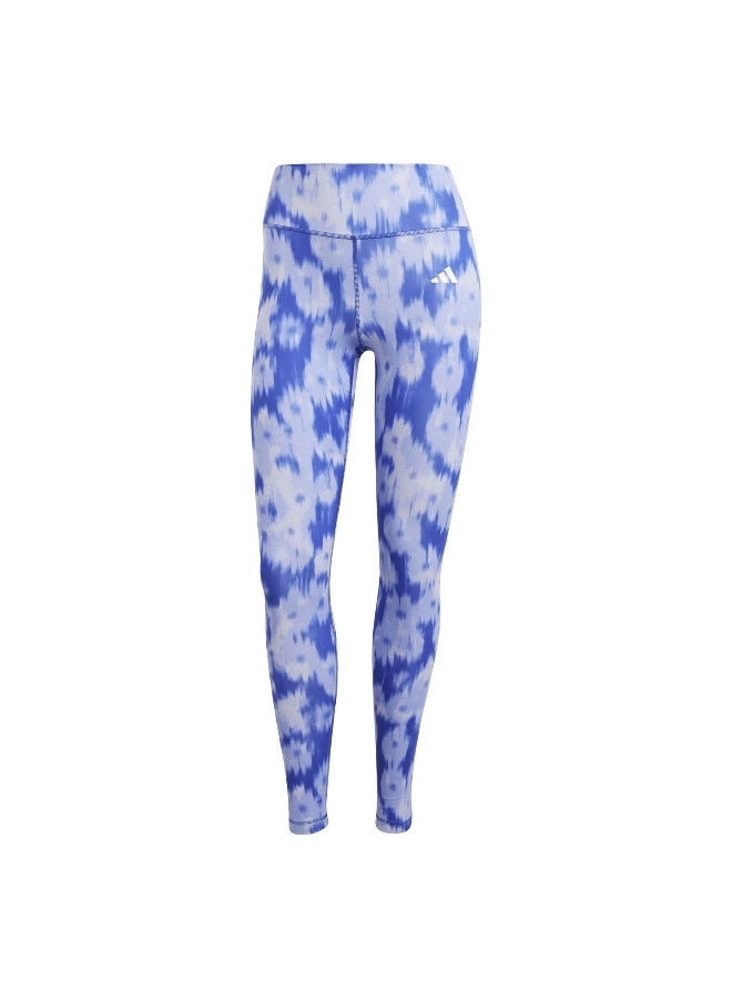 Adidas Opt Ess Aop L Blue Training Tights 2XS  - Image 1