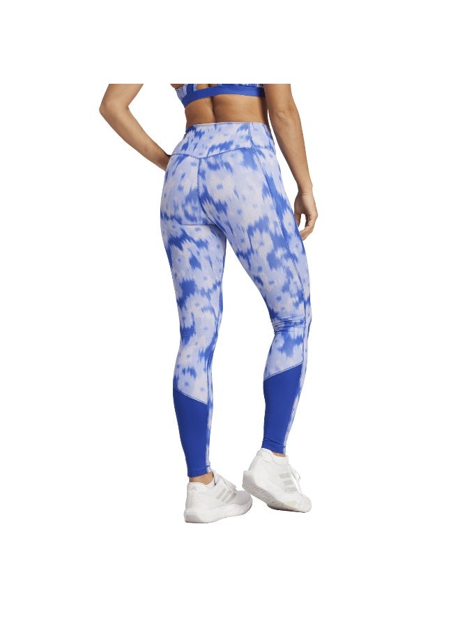 Adidas Opt Ess Aop L Blue Training Tights 2XS  - Image 4
