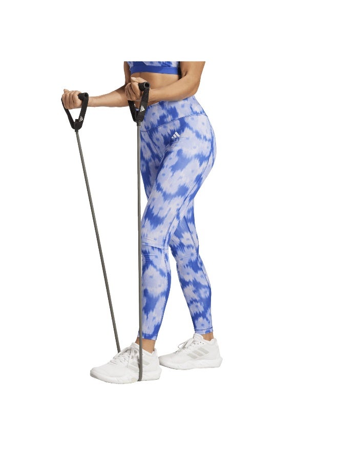 Adidas Opt Ess Aop L Blue Training Tights 2XS  - Image 3
