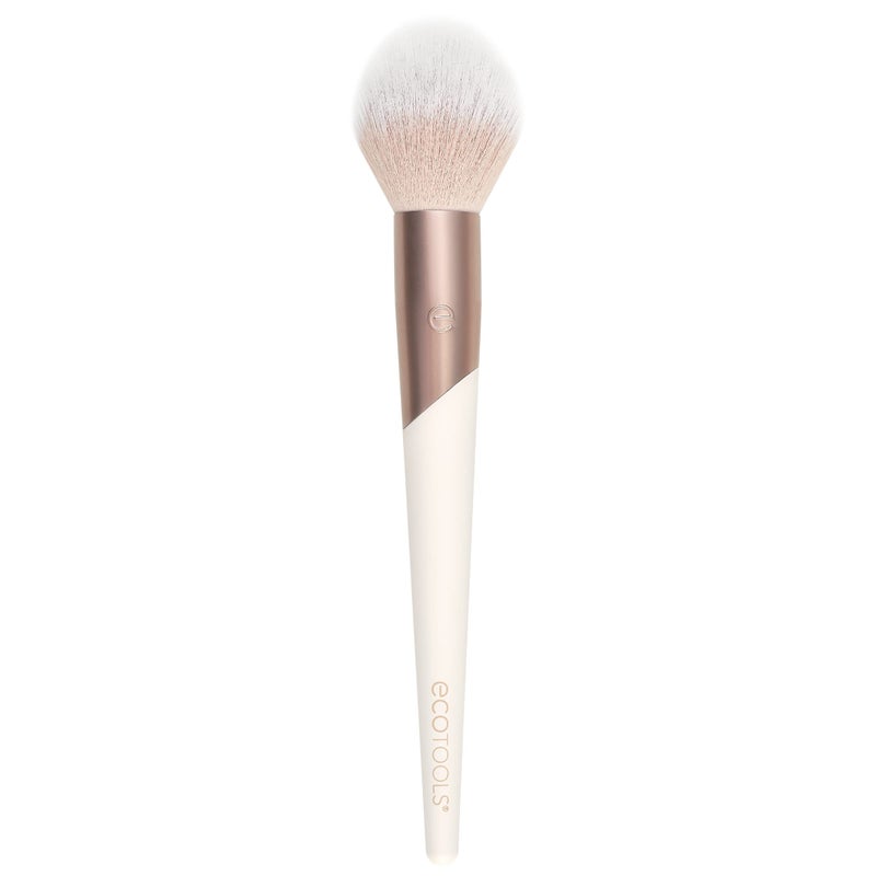 EcoTools Luxe Plush Powder Makeup Brush for Blush & Bronzer, Works Best With Powder Makeup, Luxurious and Glamorous, Eco-Friendly Premium Makeup Brush, Synthetic Bristles, Pink, 1 Count - Image 1