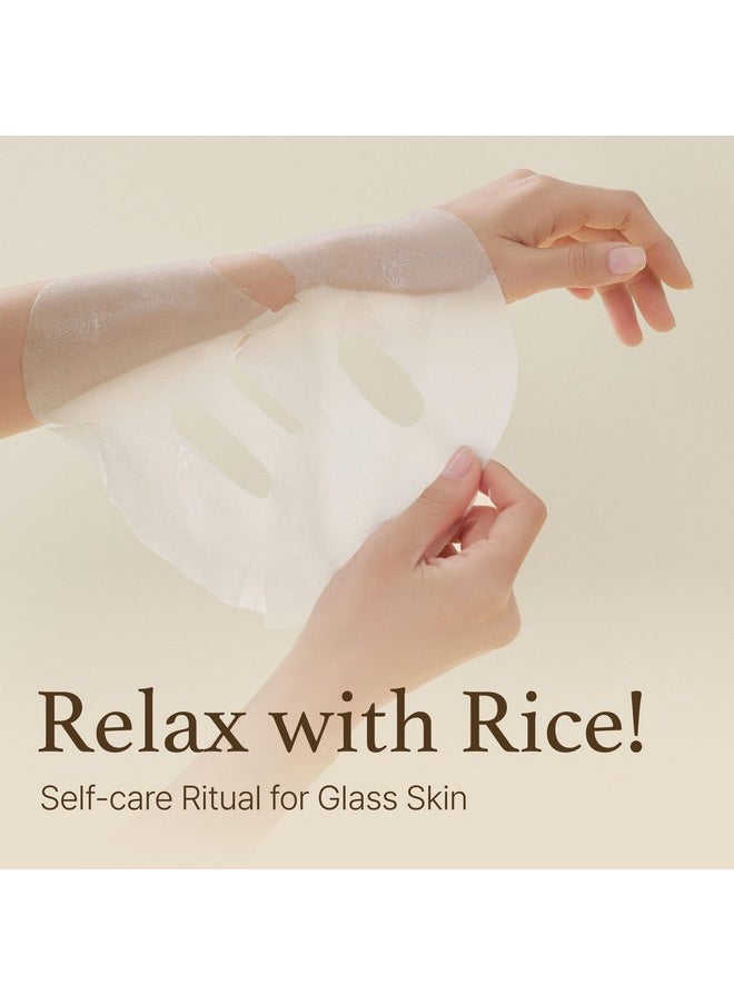 I'M FROM Rice Sheet Mask Pack Of 5 60% Korean Rice Face Mask Creamy Hydration For Dry Combination Skin Moist Milky Essence Biodegradable Vegan Hypoallergenic 20Ml  - Image 3