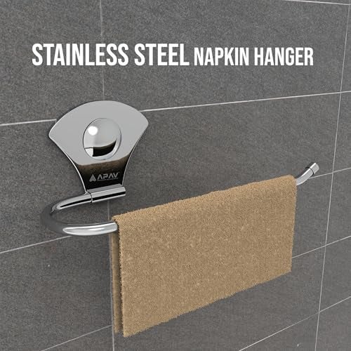 APAV Stainless Steel Napkin Holder for Table, Kitchen, Bathroom, and Dining – Stylish Paper Napkin Ring/Towel Ring/Towel Hanger/Towel Holder for Wash Basin– Sleek & Durable Design (Pack of 2) - Image 4