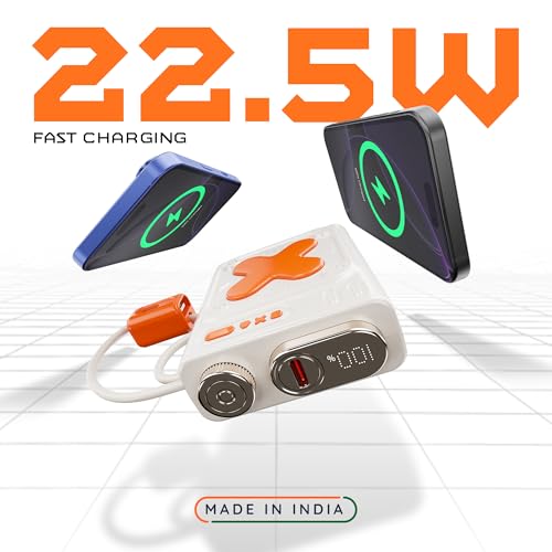 Pebble Rapid Fuel Power Bank, 22.5W Ultra Fast Charging, Built-in Type-C & Lightning Cable, Digital Display, 10-Way Protection, Compact Design - Image 4