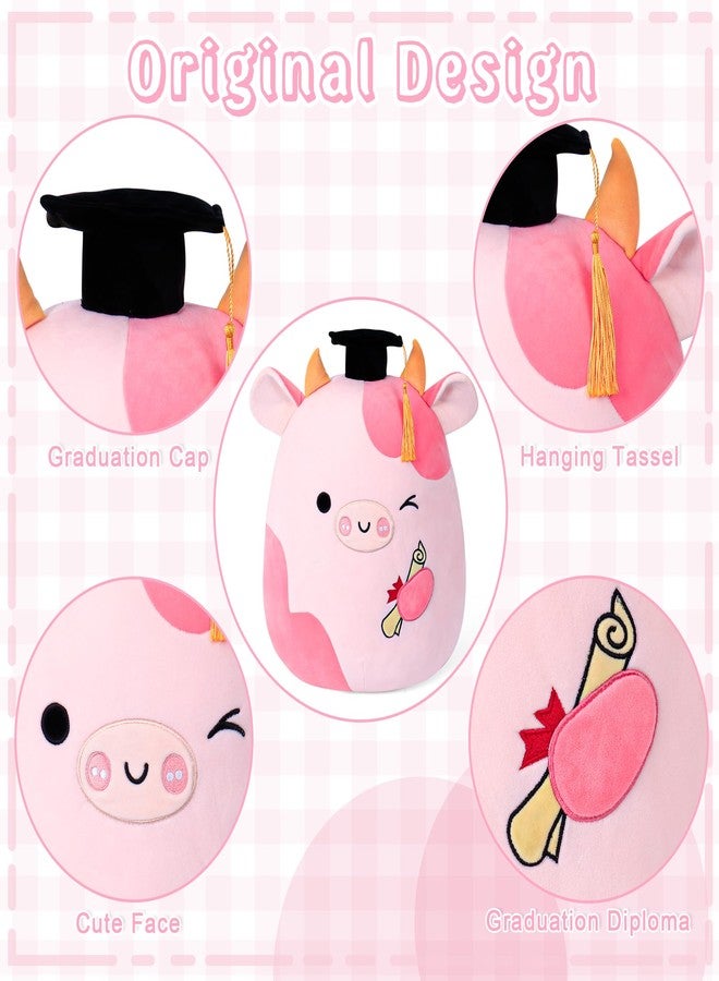 OurHonor Graduation Gifts, Middle School 2026 Cow Stuffed Animals Plush with Mini Graduation Cap, Cute Doll Pillow Toys for High/Elementary School Students - Image 3