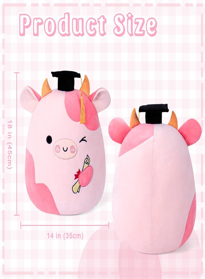 OurHonor Graduation Gifts, Middle School 2026 Cow Stuffed Animals Plush with Mini Graduation Cap, Cute Doll Pillow Toys for High/Elementary School Students - Image 2