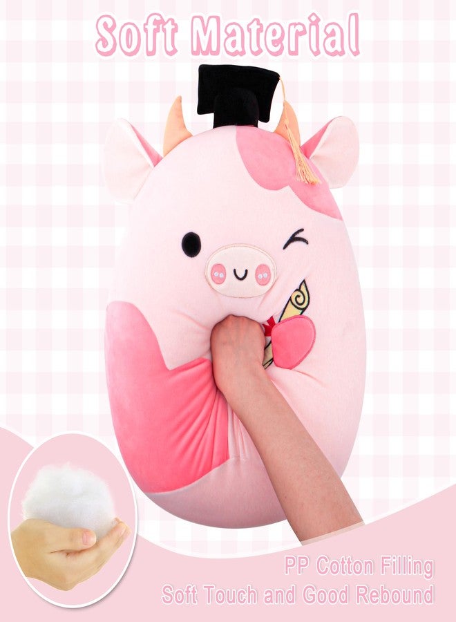 OurHonor Graduation Gifts, Middle School 2026 Cow Stuffed Animals Plush with Mini Graduation Cap, Cute Doll Pillow Toys for High/Elementary School Students - Image 4