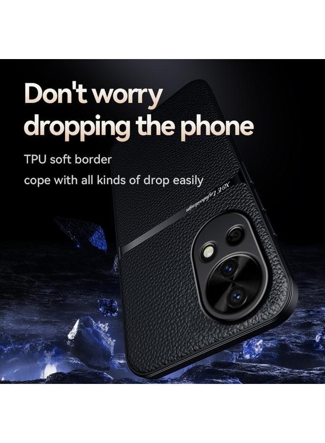 S-TOP Case For Huawei nova 12 Pro Litchi Leather Magnetic Full Coverage Shockproof Phone Case - Image 4
