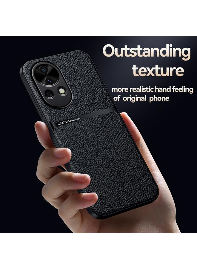 S-TOP Case For Huawei nova 12 Pro Litchi Leather Magnetic Full Coverage Shockproof Phone Case - Image 3