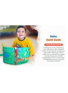 Y&D Baby Books, Jungle Book for Babies and Toddlers, Washable Books Animal Theme, Cloth Touch Feel Crinkle Learning, Sensory  - Image 4