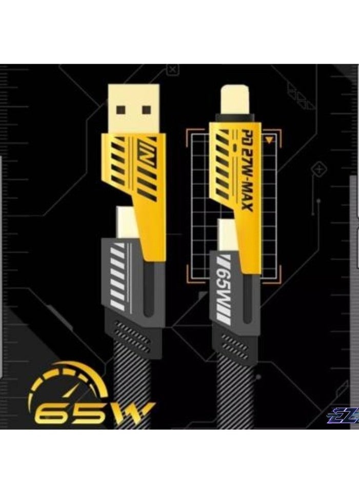 Raxoom "3-in-1 Multi Charging Cable (1.2m): 4-in-1 Power Sharing Nylon Braided USB Cable for Fast Charging & Data Transfer" - Image 2