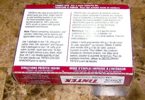 TINTEX LOT OF 1 TINTEX BRAND SCARLET RED FABRIC DYE #23 NEW by TINTEX - Image 2
