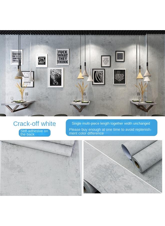 Bluejw Vintage Cement Gray Wallpaper Self-adhesive Waterproof Industrial Wind Self-adhesive Stickers Hotel Clothing Store Coffee Shop Wallpaper Self-adhesive - Image 1