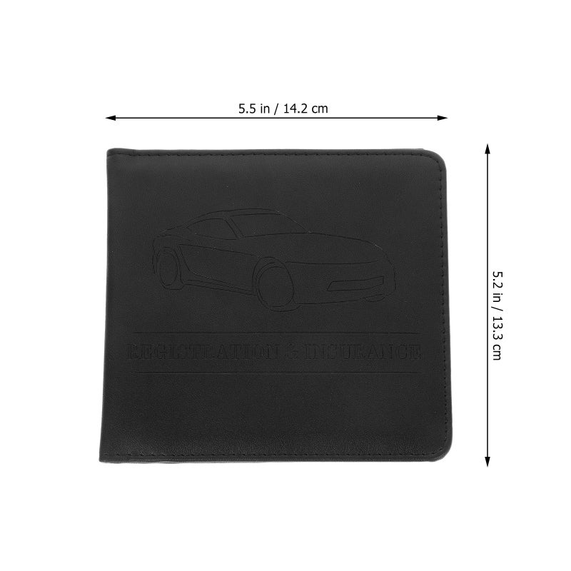2pcs Car Registration and Insurance Card Holder Document Wallet PU Manual Folder Car Paperwork Organizer - Image 3