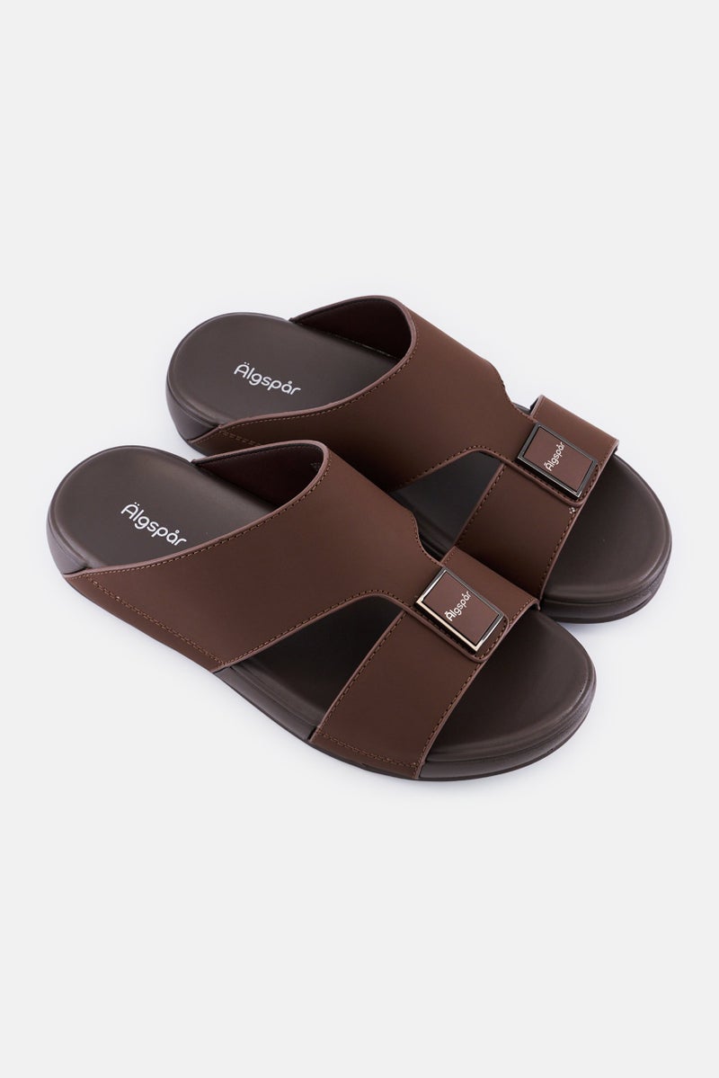Algspar صنادل عربية للرجال، بني داكن - Image 2