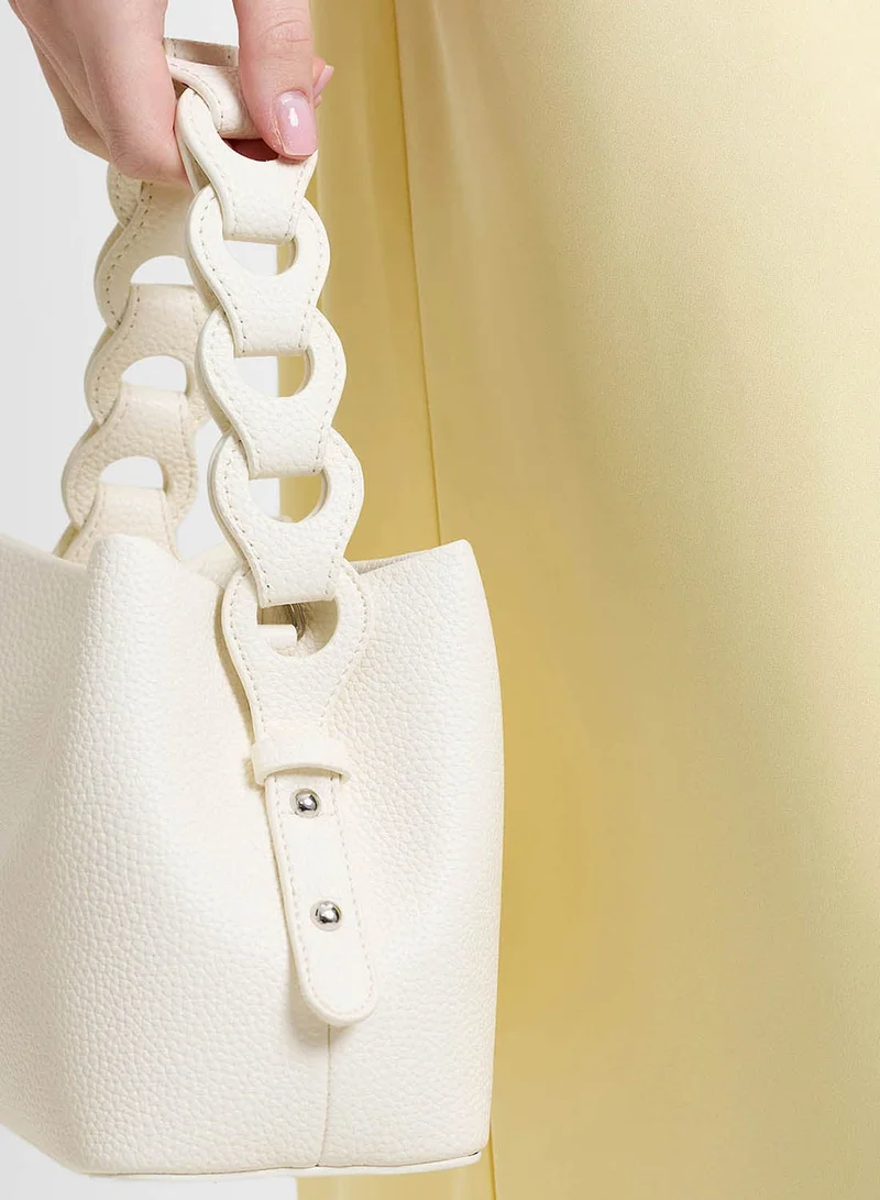 French Connection One Size Women Off  White Sienna Bucket Bag for Women | Best Price UAE