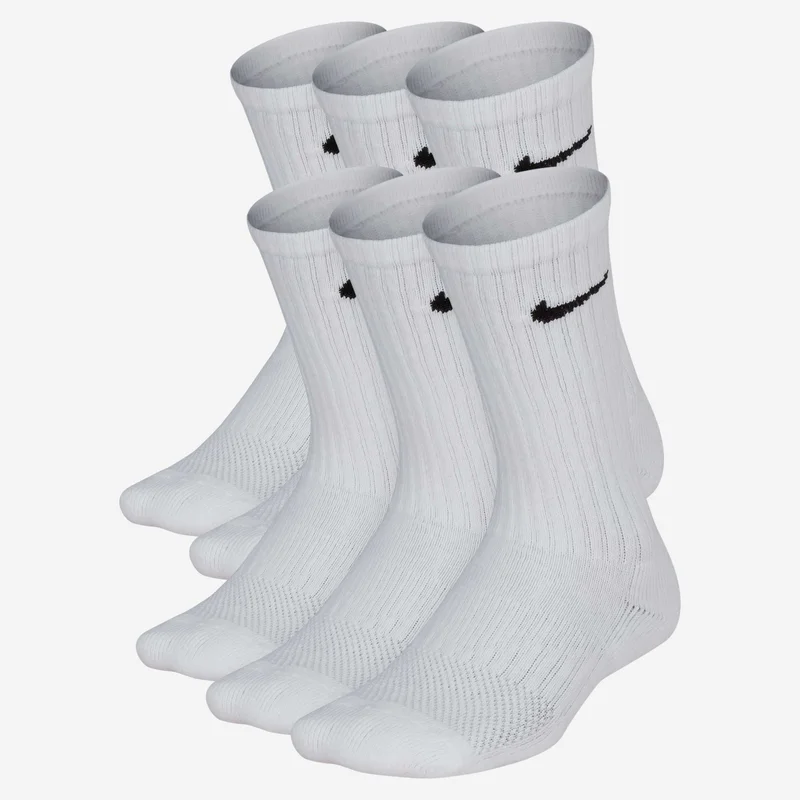 Nike Kids' Everyday Cushioned Crew Socks (6 Pairs)