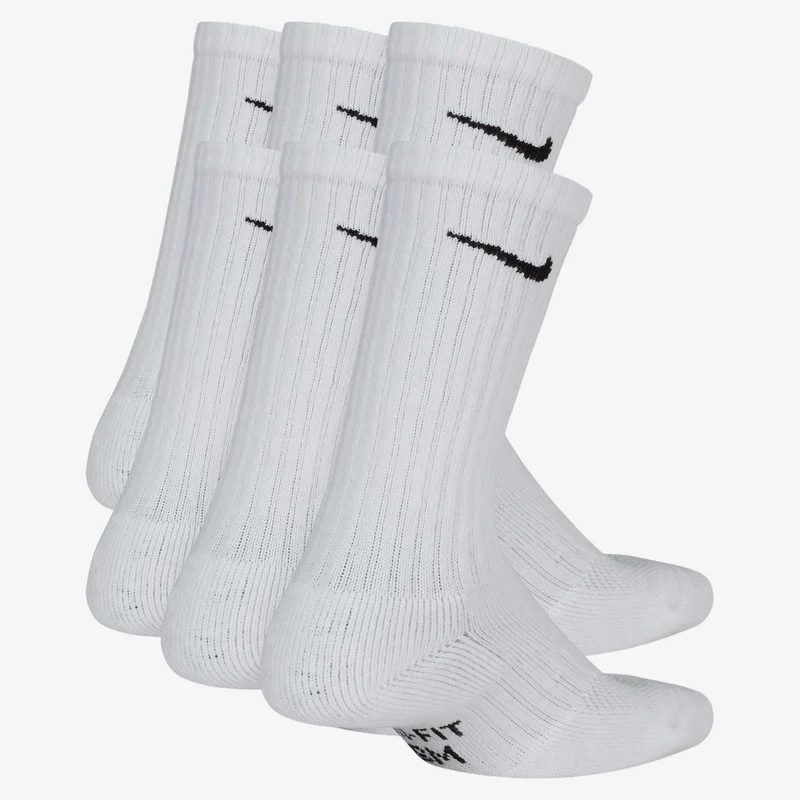 Nike Kids' Everyday Cushioned Crew Socks (6 Pairs)