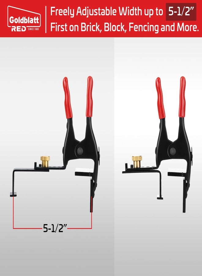 جولدبلات مشبك JAG من Goldblatt RED، زوج واحد XL، مشابك خط البناء، أدوات وضع الطوب القابلة للتعديل لخط الخيط - Image 3