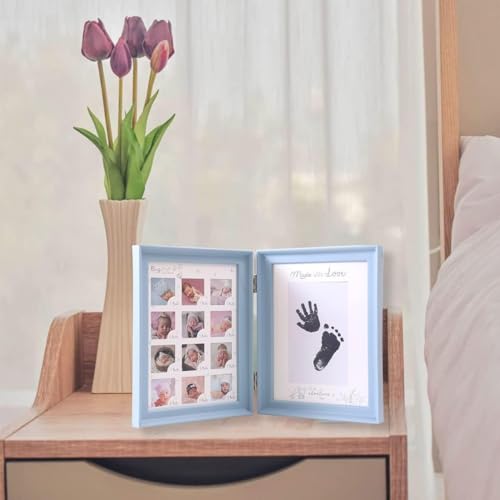 Home-Cloud HomeCloud 1st Birthday Gifts Photo Frames,Newborn My First Year Photo Frame Baby Girls Boys Birthday Decoration Album Baby Shower Keepsake Photo Frame First Birthday - Image 2