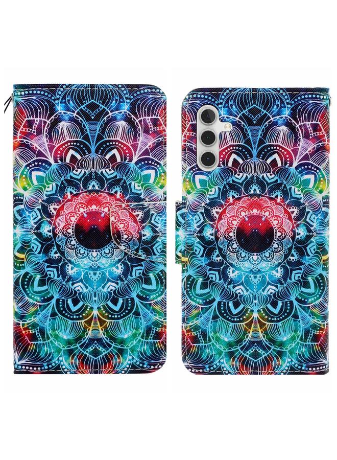 S-TOP Case For Samsung Galaxy A16 5G / 4G Colored Drawing Pattern Leather Phone Case - Image 1