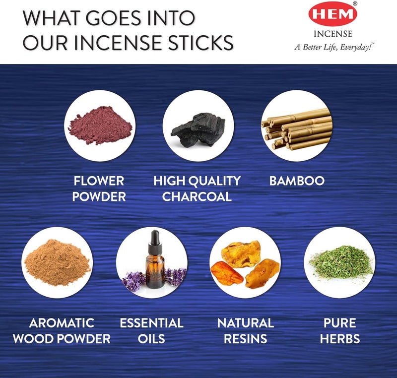 HEM Rosemary Incense Sticks - Box of Six Hexagonal Tubes with 20 Sticks Each - Image 4