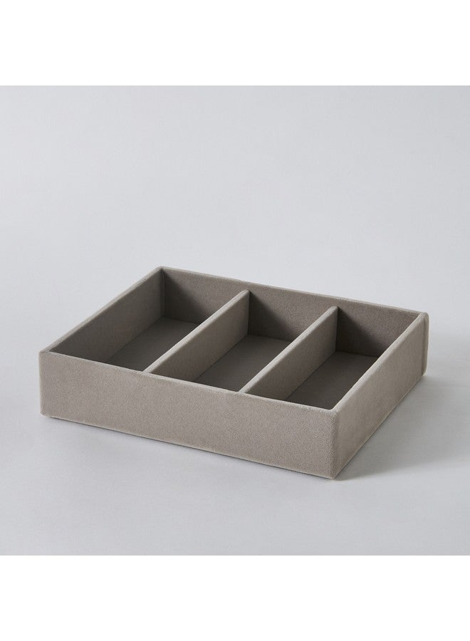 Home Box Velour 3-Compartment Glasses Organizer Tray 21.6 x 4.5 x 18 cm - Image 5