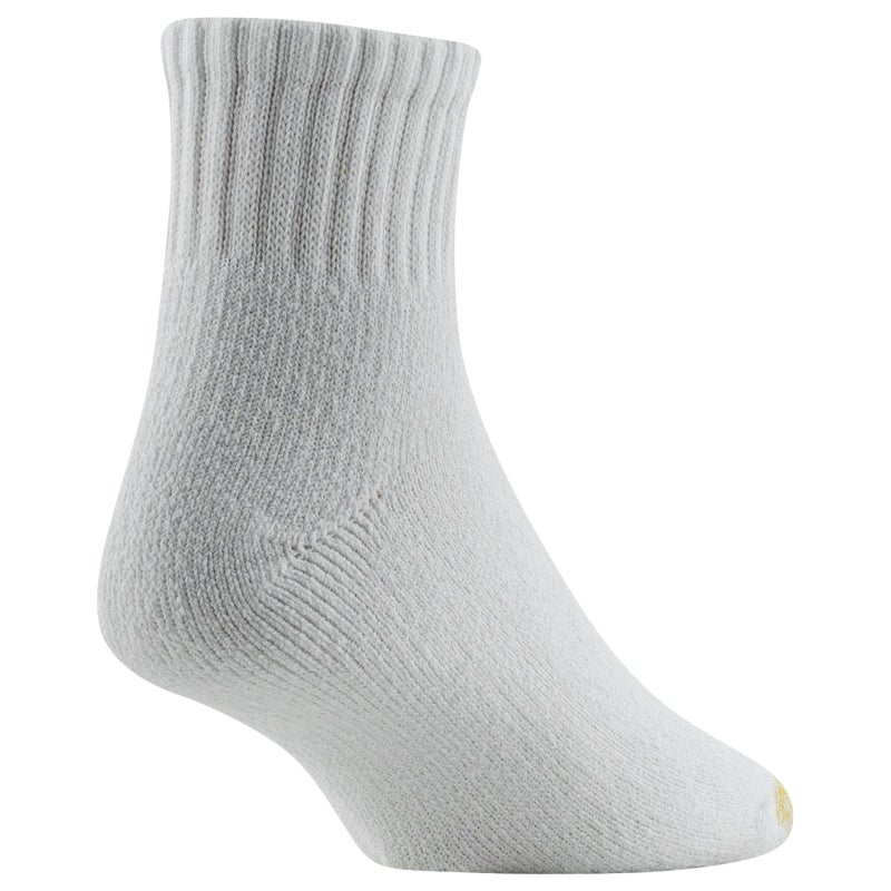GOLDTOE Men's Ultra Tec Performance Ankle Socks, 3-Pairs, White, Large - Image 4