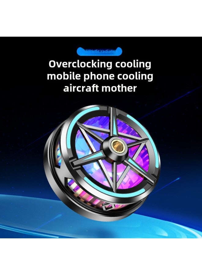 Mobile Phone Radiator Magnetic Belt Back Clip Mute Live Semiconductor Tablet Game Chicken Cooling Tool-Product Color:S9 Mobile Phone Radiator (digital Display Two-speed Adjustment)-black  - Image 3