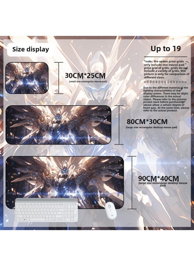 Generic - Mouse Pad Oversized Gundam Computer Keyboard Pad Cartoon Game Mouse Pad Boys E-sports Computer Thickened Desk Pad-Color:800*300*4mm-Pattern:Up To 19 - Image 1