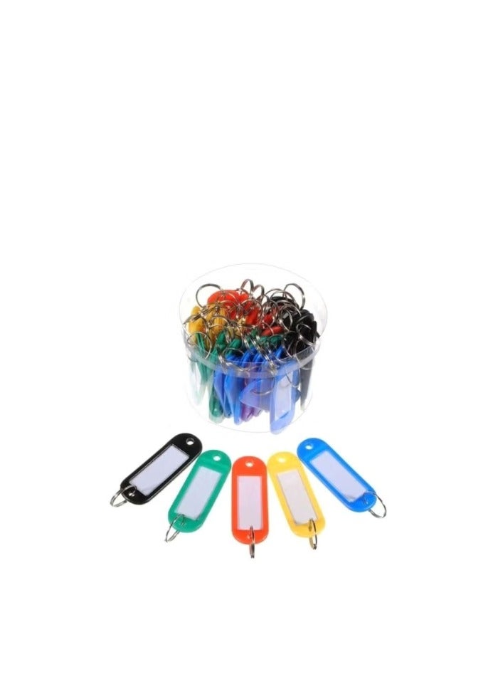 50-Piece Plastic Keychain Set Multicolour - Image 1