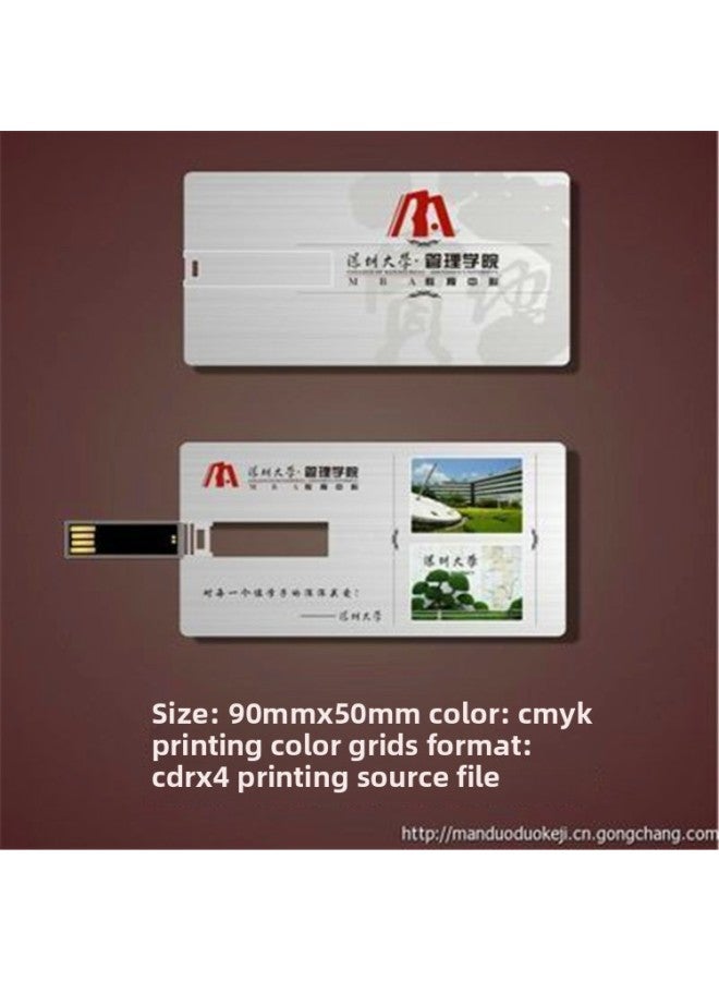 Card U Disk Printing Advertising LOGO Business Card Gift Personalized Wedding U Disk Enterprise Promotional Pattern Color Printing LGGO-Capacity:8GB - Image 3