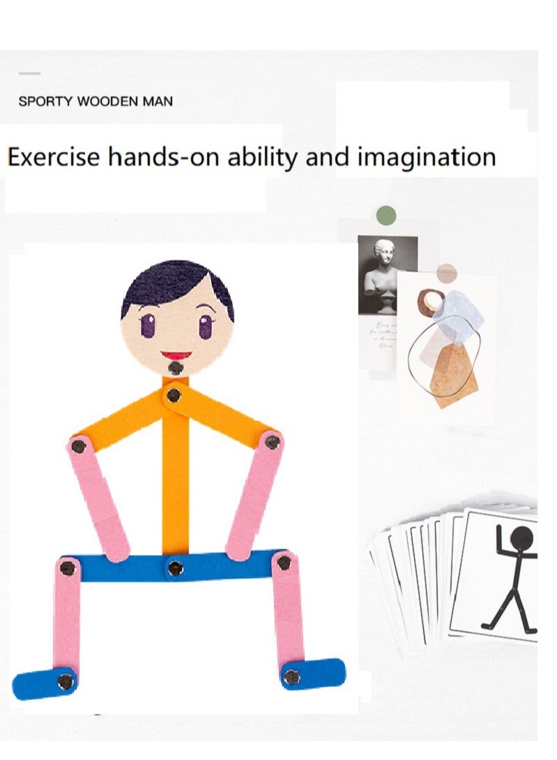 Y&D Sports wooden figurines for children aged 2-3 to 6 years old, intellectual enlightenment wooden toys  - Image 1