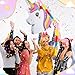 Poen 21 Inches Unicorn Piata with Piata Stick Blindfold and Confetti 21 x 18 x 3 Inches Unicorn Theme Birthday Party Game Decorations - Image 4