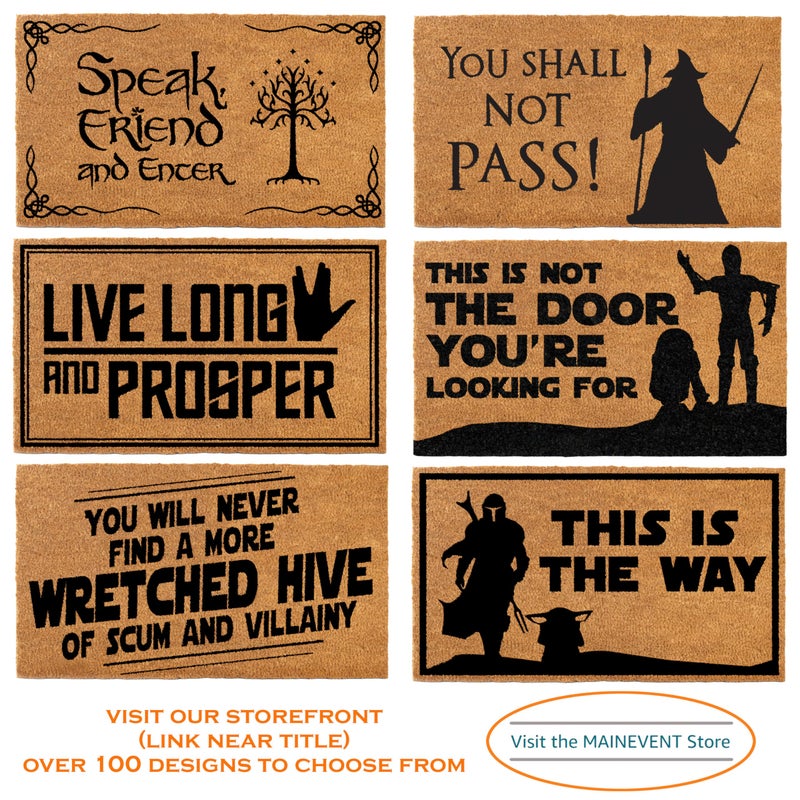 MAINEVENT No Admittance Except On Party Business Door Mat Outdoor 30x17 Inch, Nerd Welcome Mat Outside Entrance for Covered Porch or Patio, LOTR Gift - Image 5