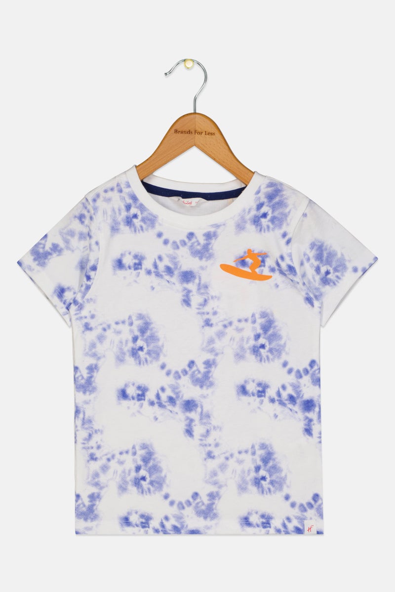 Hamleys Toddlers Boy Crew Neck Short Sleeve Tie Dye T-Shirt, Multicolor - Image 3