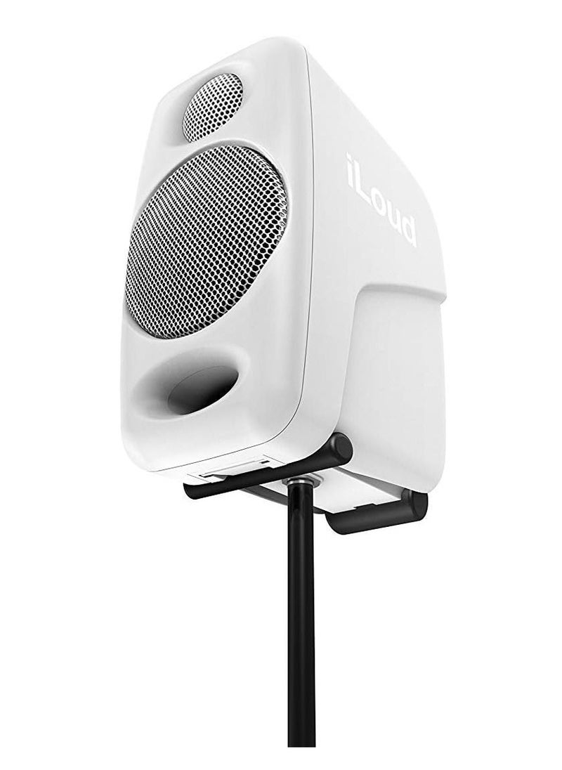 IK Multimedia - IK Multimedia iLoud Micro Monitor Pair - Ultra-compact Monitor System with 2 x 25W Powered Reference Speakers with 3" Drivers, 3/4" Silk Dome Tweeters, and BlueTooth Connectivity - White - Image 1