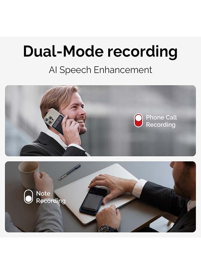 PLAUD مسجل صوت NOTE AI المجدد، تحكم عبر التطبيق، نسخ وتلخيص مدعوم بتقنية Chat GPT، يدعم 57 لغة، 64 جيجابايت، مسجل صوت للمكالمات، الاجتماعات، المقابلات، فضي - Image 2
