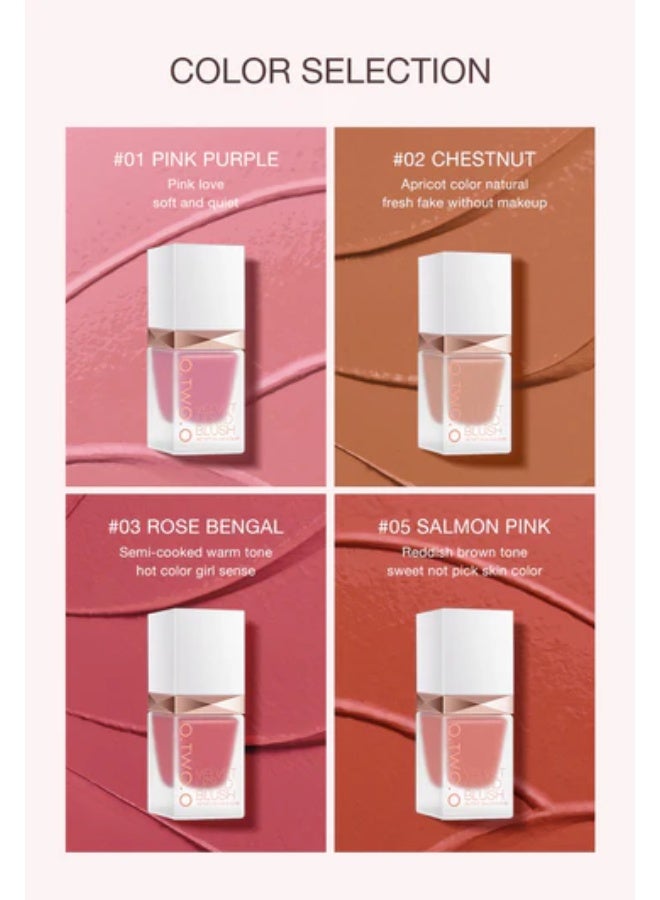 أو.تو.أو أحمر خدود سائل من O.TWO.O رقم 05 ألمون بينك - Image 5