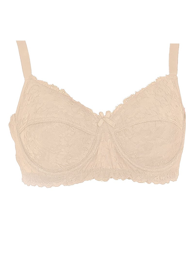 Dadoush - Unlined women's bra with distinctive lace embroidery, designed with a C cap to provide complete coverage, a women's T-shirt bra with a comfortable and elegant design - Image 1