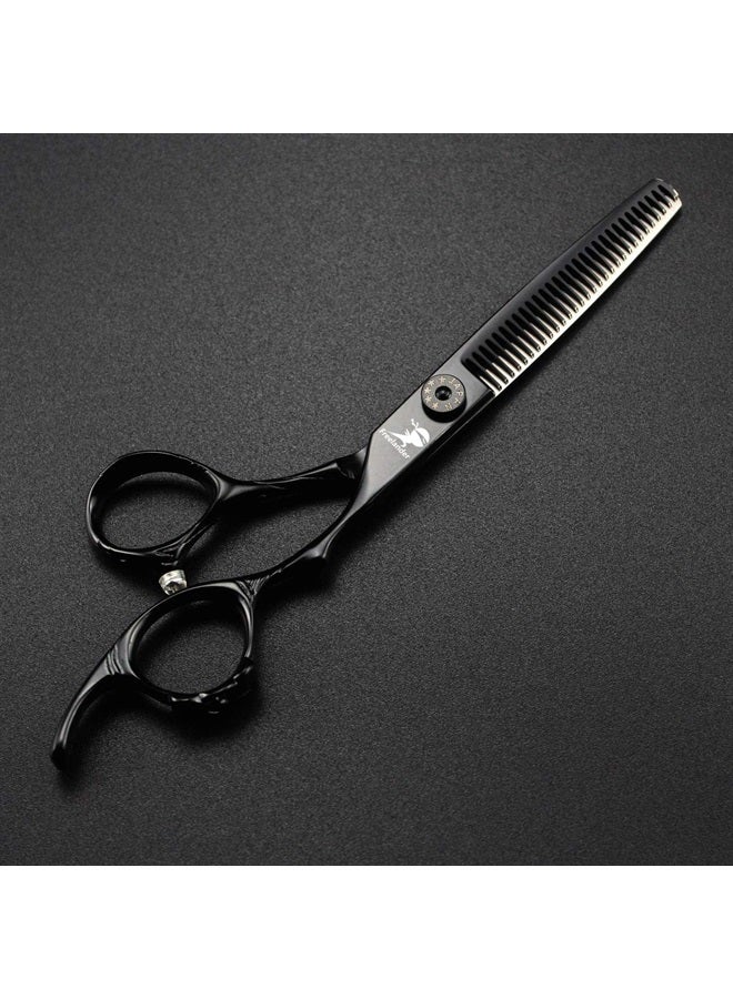ROCOCO Hair Cutting Scissors, 6.0 Inch Black Professional Japan 440C Hair Cutting Shears - Salon Hair Blending/Thinning/Texturizing Scissor, Hand Sharpened - Image 3