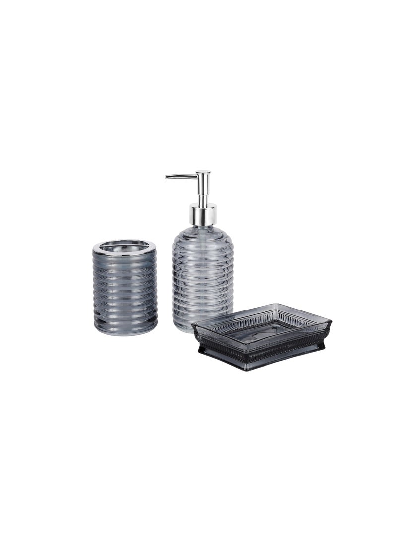 Royalford Bathroom Accessories Set-RF12311/ Includes Soap Tray, Liquid Dispenser and Toothbrush Holder Multicolor - Image 2